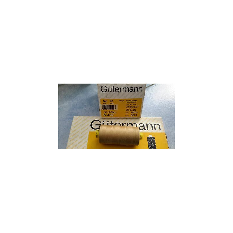 Scatola da 10 Spolette filato Gutermann Tilolo No 70 M403 colore ocra 591