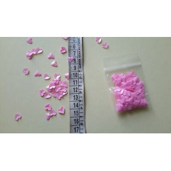 gr. 8 di Paillettes applicazioni a cuore rosa 8 mm circa