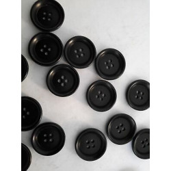 n 10 bottoni rotondi in plastica colore nero cm 2 a 4 fori