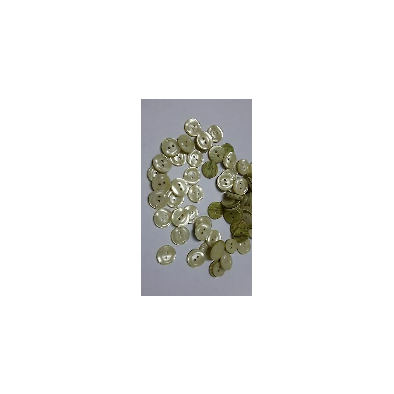 n 60 bottoni rotondi in plastica colore beige cm 1,6 a 2 fori