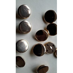 n 7 bottoni rotondi colore oro cm 2,2 foro dietro