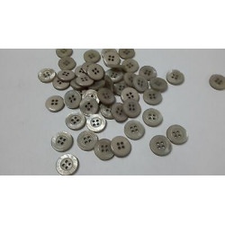 n 60 bottoni rotondi in plastica colore grigio cm 1,3 a 4 fori