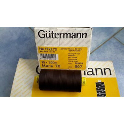 Scatola da 10 Spolette filato Gutermann Tilolo No 70 Mara colore marrone 