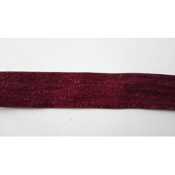 Metri 5 di Passamaneria fettuccia in tessuto ciniglia bordeaux alta cm. 2,