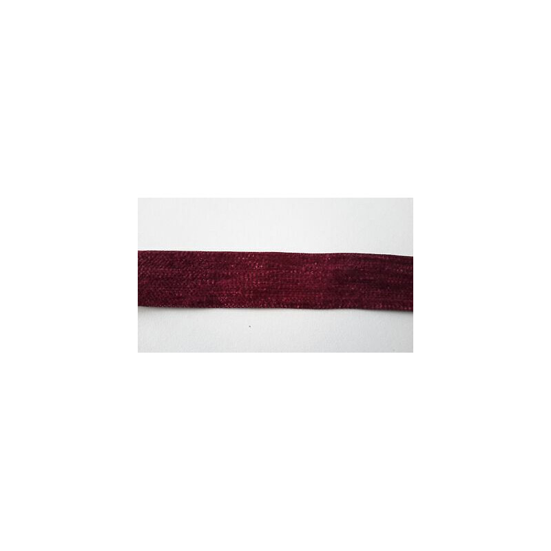 Metri 5 di Passamaneria fettuccia in tessuto ciniglia bordeaux alta cm. 2,