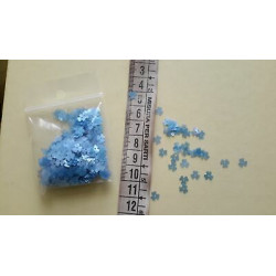 gr. 8 di Paillettes applicazioni a fiore azzurro 5 mm circa