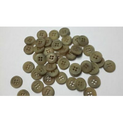 n 10 bottoni rotondi in plastica colore beige cm 1,4 a 4 fori