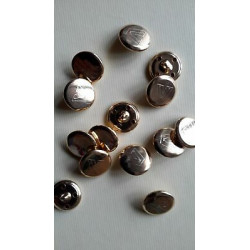 n 7 bottoni rotondi colore oro cm 1,7 foro dietro