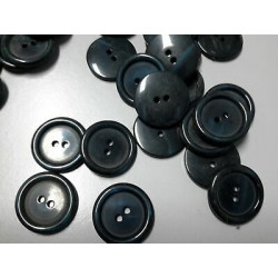 n 10 bottoni rotondi in plastica colore blu cm 2,50 a 2 fori