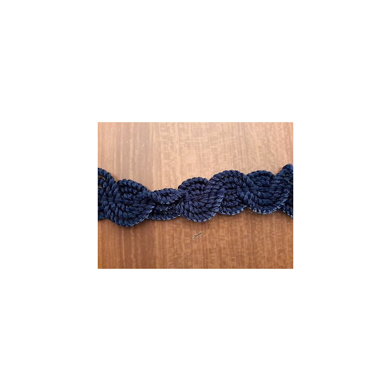 Metri 1 di Passamaneria tessuto blu cm. 1,7