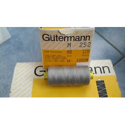 Spoletta filato Gutermann Tilolo No 120 M252 colore grigio chiaro 261 in S