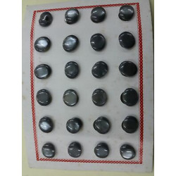 n 24  Bottoni ovali plastica colore grigio cm 1,1x9 foro dietro 