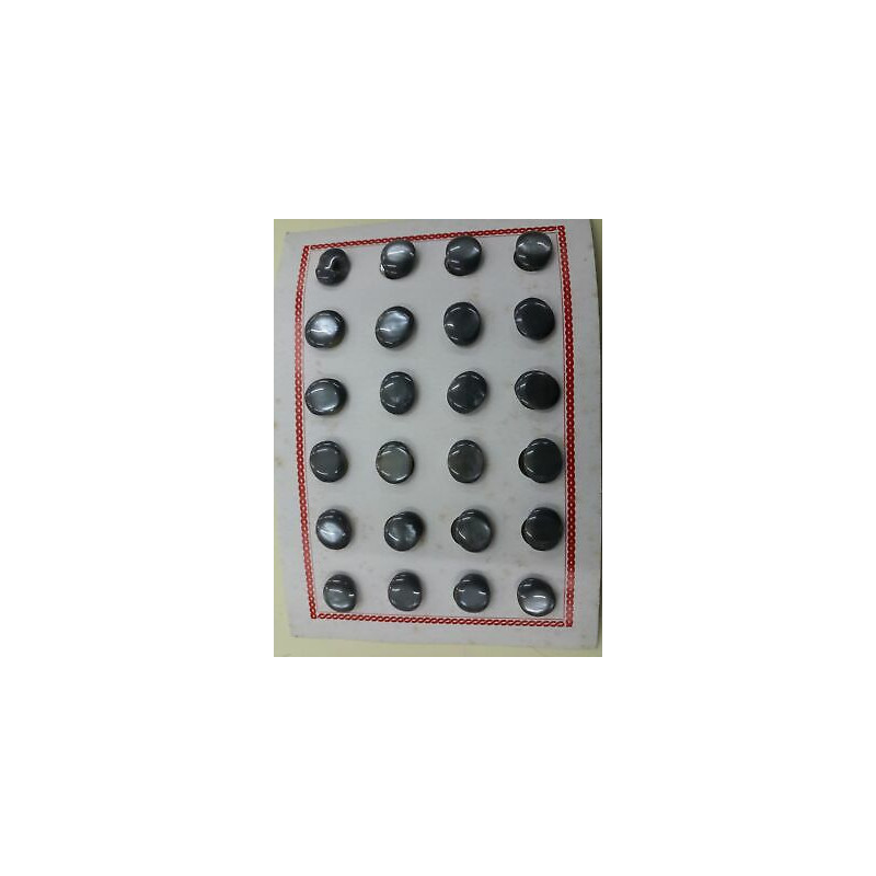 n 24  Bottoni ovali plastica colore grigio cm 1,1x9 foro dietro 