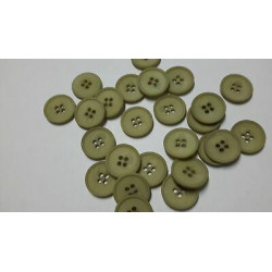 n 10 bottoni rotondi in plastica colore beige cm 1,6 a 4 fori