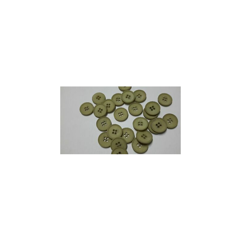 n 10 bottoni rotondi in plastica colore beige cm 1,6 a 4 fori