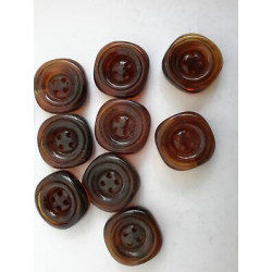 n 10 bottoni squadrato in plastica colore marrone trasparente cm 2 a 4 for