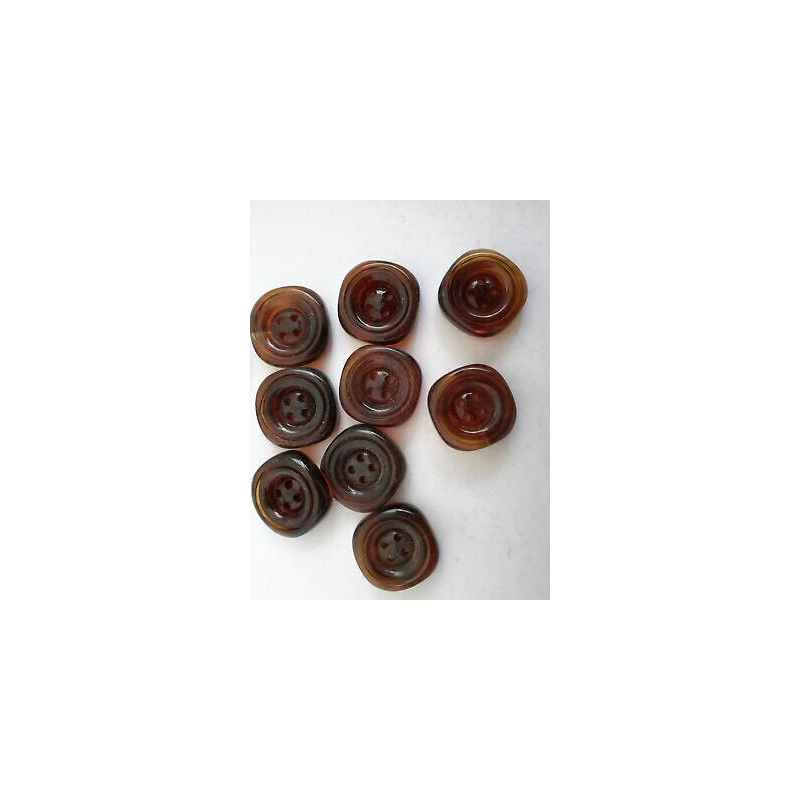 n 10 bottoni squadrato in plastica colore marrone trasparente cm 2 a 4 for