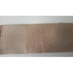 Metri 3 di Passamaneria fettuccia in tessuto spiga spina di pesce beige al