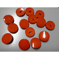 n 10 bottoni rotondi in plastica colore rosso cm 2,7 foro dietro