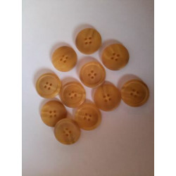 n 10  Bottoni rotondi plastica colore giallo cm 2,3 a 4 fori 