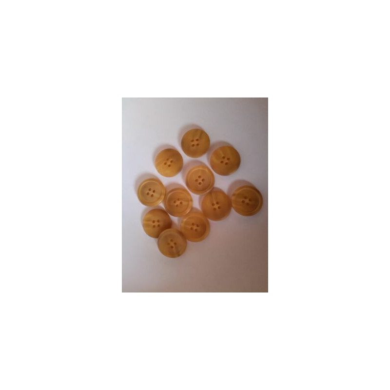 n 10  Bottoni rotondi plastica colore giallo cm 2,3 a 4 fori 