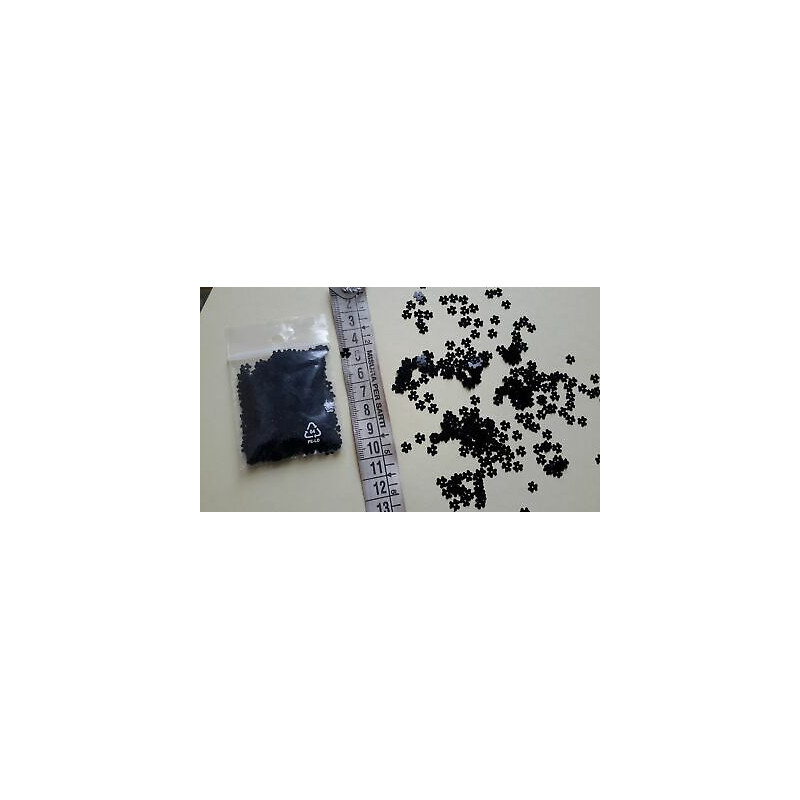 gr. 8 di Paillettes applicazioni a fiore nero 5 mm circa