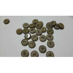 n 10 Bottoni rotondi in plastica colore grigio cm 1,5  a 2 fori