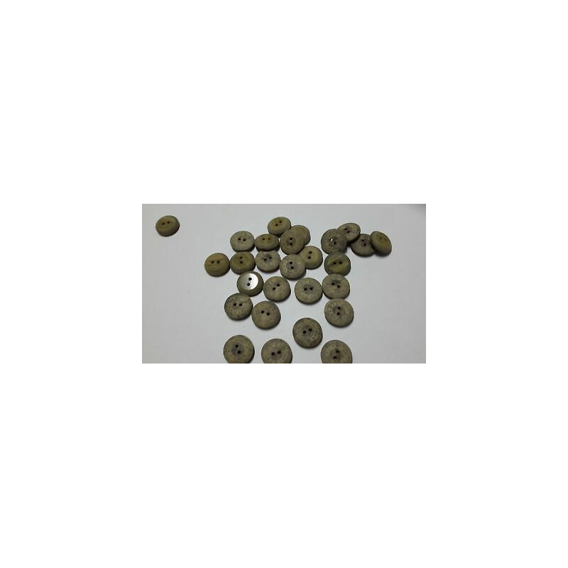 n 10 Bottoni rotondi in plastica colore grigio cm 1,5  a 2 fori