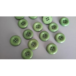 N. 10 Bottoni rotondi in plastica colore verde 4 fori mm 27 circa