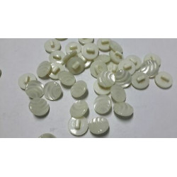 N. 10 Bottoni rotondi in plastica colore bianco latte foro dietro mm 14 ci