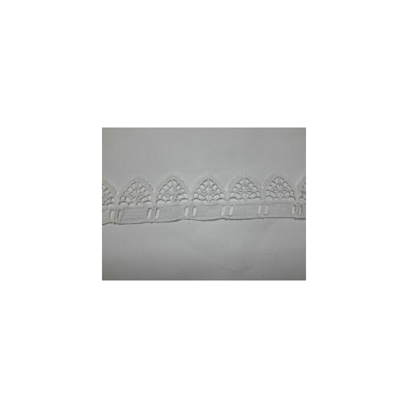 Metri 4,5 circa Passamaneria pizzo merletto bianco alta cm 3,5 circa