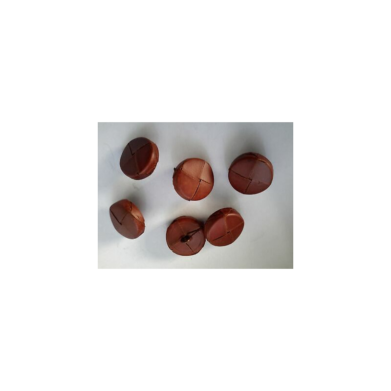 n 5 bottoni rotondi in plastica colore marroncino effetto cocco cm 2,2 for