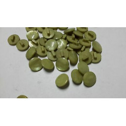 N. 10 Bottoni rotondi in plastica colore verdino foro dietro mm 14 circa