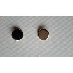 n 2 bottoni rotondi colore oro cm 1,8 foro dietro