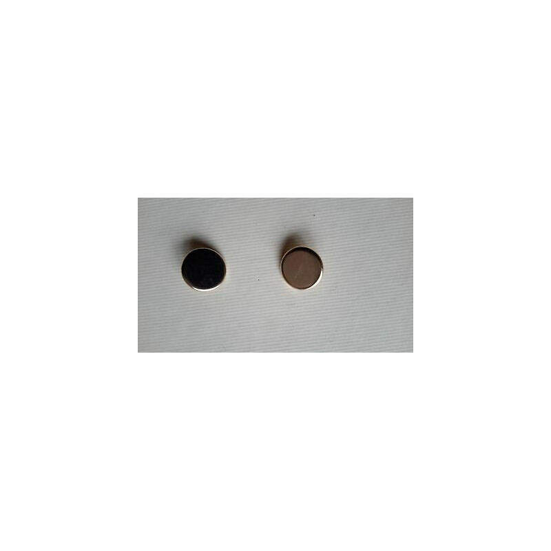 n 2 bottoni rotondi colore oro cm 1,8 foro dietro