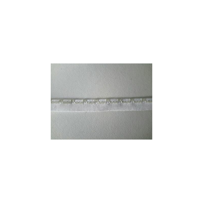 Metri 3 Nastro bordatura fettuccia passamaneria tessuto cotone bianco con 