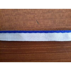 Metri 3 Nastro bordatura fettuccia passamaneria tessuto bianco con bordo b