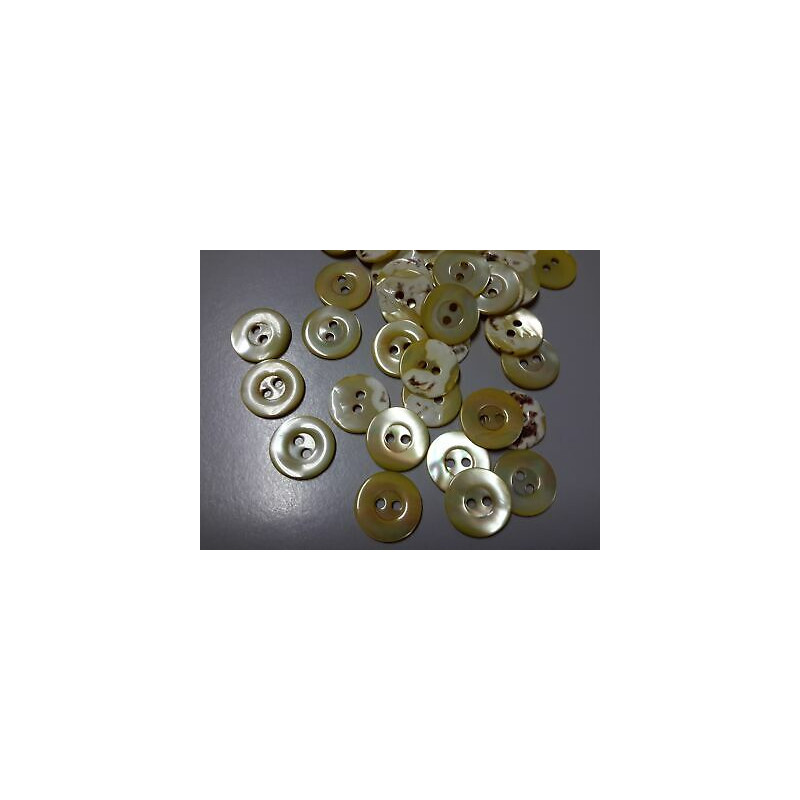 n 10 bottoni rotondi in plastica colore beige lucido effetto madre perla c