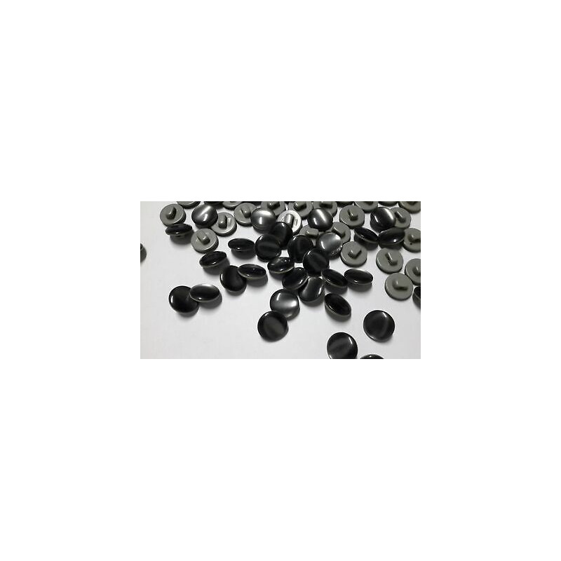 N. 60 Bottoni rotondi in plastica colore grigio foro dietro mm 12 circa