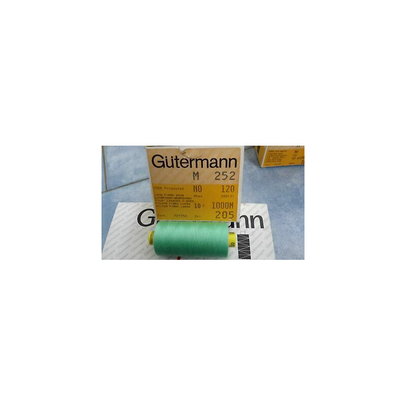 Scatola da 10 Spolette filato Gutermann Tilolo No 120 M252 colore verde b