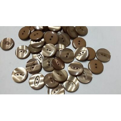 N. 60 Bottoni rotondi in plastica colore marroncino 2 fori mm 18 circa