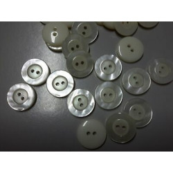 n 10 bottoni rotondi in plastica colore avorio cm 2 a 2 fori