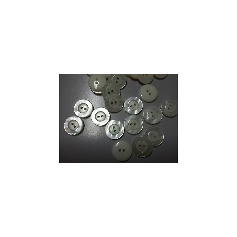 n 10 bottoni rotondi in plastica colore avorio cm 2 a 2 fori