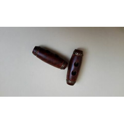 N. 5 Bottoni alamari bellissimi colore marrone in plastica con bordo otto