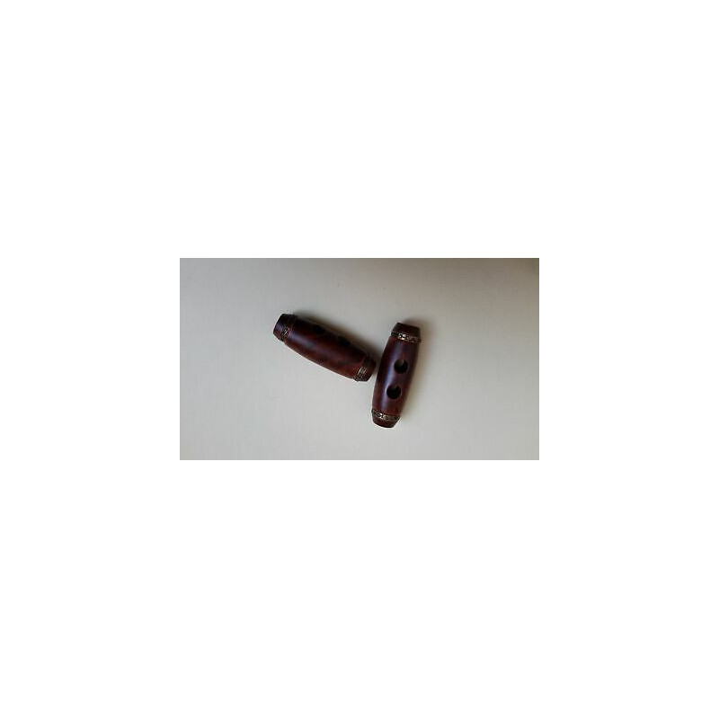 N. 5 Bottoni alamari bellissimi colore marrone in plastica con bordo otto