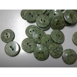 n 10 bottoni rotondi in plastica colore verde sfumato cm 2 a 2 fori