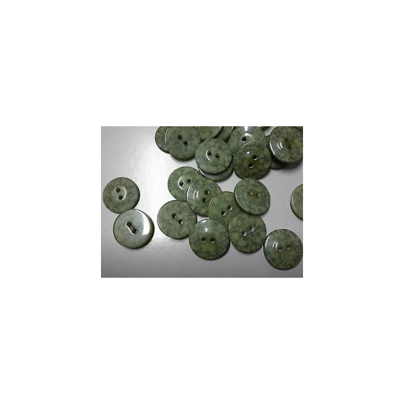 n 10 bottoni rotondi in plastica colore verde sfumato cm 2 a 2 fori