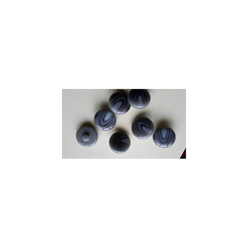 n 10 bottoni rotondi colore grigio sfumato cm 2,5 foro dietro