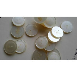 n 10 bottoni rotondi colore avorio cm 2,6 a 2 fori