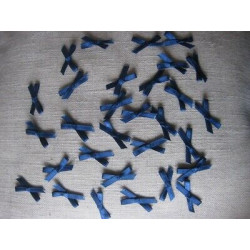 N.30 APPLICAZIONE DECORAZIONE A FIOCCHETTO IN RASO BLU HOBBY CUCITO